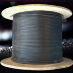 8Ware 350m CAT6A Ethernet Outdoor Underground Shielded External LAN Cable Roll on Rell Box Black Copper Twisted Core PE Jacket 23AWG