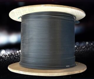 8Ware 350m CAT6A Ethernet Outdoor Underground Shielded External LAN Cable Roll on Rell Box Black Copper Twisted Core PE Jacket 23AWG