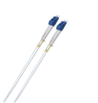 8ware 5m LC-LC OS2 Single Mode Dual-Core Fibre / Fiber Optic Cable UPC Duplex Armoured Low Smoke Zero Halogen (LSZH) Jacket White