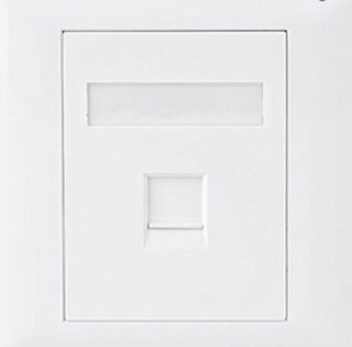 Astrotek CAT5e RJ45 Wall Face Plate 86x86mm 1 Port Socket Kit