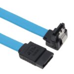 Astrotek SATA 3.0 Data Cable 50cm Male to Male 180 to 90 Degree with Metal Lock 26AWG Blue LS