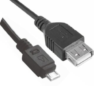 Astrotek Micro USB Male to USB Female OTG Adapter Converter Cable Black for Windows Samsung Android Tablet  Mobiles 1m