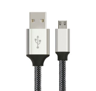 Astrotek 2m Micro USB Data Sync Charger Cable Cord Silver White Color for Samsung HTC Motorola Nokia Kndle Android Phone Tablet  Devices
