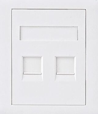 Astrotek CAT5e RJ45 Network Wall Face Plate 86x86mm 2 Port Socket Kit