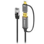 mbeat® Tough Link 2m USB  USB-C to RJ45 Ethernet Cable - Space Grey
