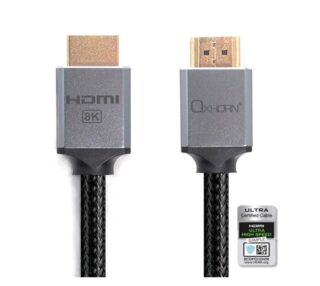 Oxhorn HDMI2.1 8K@60Hz 3D Ultra Certified Ethernet Aluminum Header Cable 5m Male to Male Retail Pack