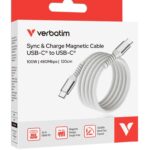Verbatim Sync  Charge USB C to USB C 100W Magnetic 120 cm - Grey