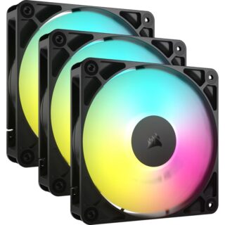 Corsair RS120 ARGB 120mm PWM Fans - Triple Pack - Black: 72.8 CFM