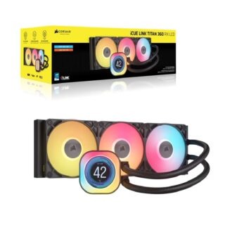 Corsair iCUE LINK TITAN 360 RX LCD Liquid CPU Cooler - Black: 73.5 CFM