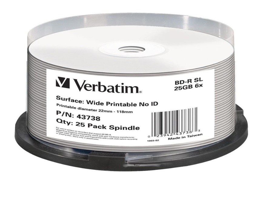 Verbatim Blu-Ray BD-R 25pk 25GB