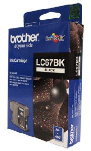 Brother LC-67BK Black Ink Cartridge- DCP-385C/395CN/585CW/6690CW/J715W
