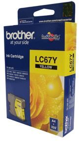 Brother LC-67Y Yellow Ink Cartridge- to suit DCP-385C/395CN/585CW/6690CW/J715W