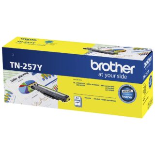 Brother TN-257Y Yellow High Yield Toner Cartridge to Suit - HL-3230CDW/3270CDW/DCP-L3015CDW/MFC-L3745CDW/L3750CDW/L3770CDW (2