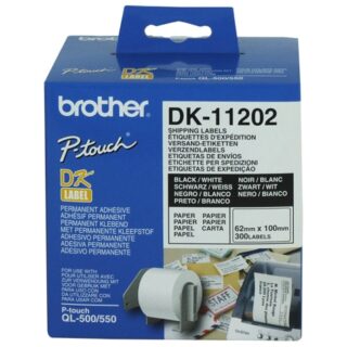 Brother White Shipping/Name Badge Labe 62mmX100mm