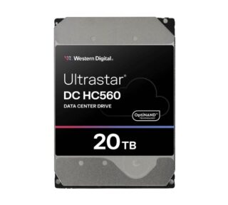 Western Digital WD Ultrastar DC HC560 20TB 3.5" SATA 7200 RPM  Cache 512MB 5-year limited warranty WUH722020BLE6L4 0F38785 (Base SE)