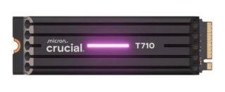 Crucial T710 1TB PCIe Gen5 NVMe 2280 SSD w Heatsink - 14900/13700 MB/s R/W 600TBW 2.2M IOPs 1.5M hrs MTTF with DirectStorage for Intel AMD 5yrs