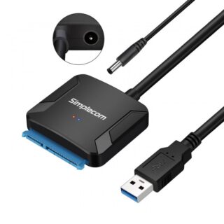 Simplecom SA236 USB 3.0 to SATA Adapter Cable Converter with Power Supply for 2.5" 3.5" HDD SSD