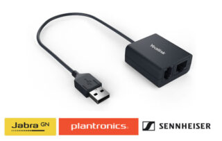 Yealink EHS40 Wireless Headset Adapter Suits Plantronics/Jabra/Sennheiser Headsets