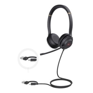 Yealink UH37 Dual MicrosoftTeams Certified USB Wired Headset USB-C/A PROFESSIONAL USB HEADSET Dual Noise-Cancelling