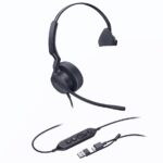 Yealink UH44 Mono Teams USB-C/A Microsoft Certified USB Wired Headset
