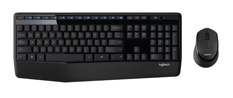 Logitech MK345 Wireless Keyboard Mouse Combo Full Size 12 Media Key Long Battery Life Comfortable (NEW!!)