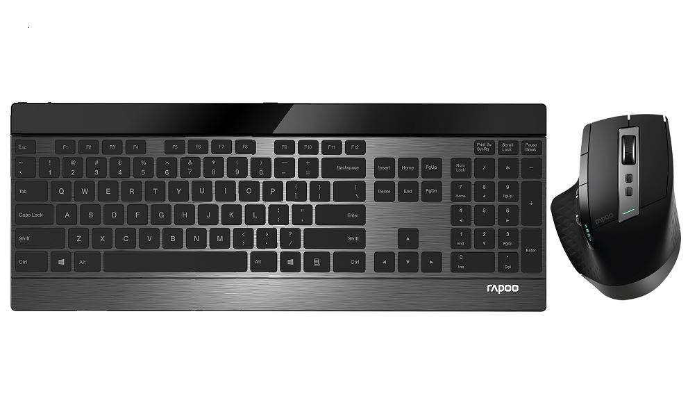 RAPOO 9900M Multi-mode Wireless Ultra-slim Keyboard Mouse - Bluetooth 4.0
