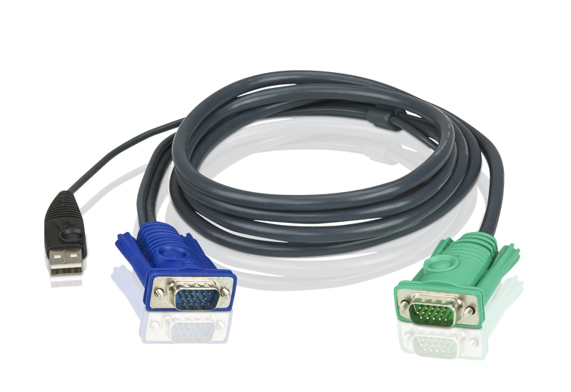 Aten KVM Cable 1.8m with VGA USB to 3in1 SPHD