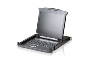 Aten Rackmount Single Rail LCD Console VGA PS/2-USB w/ 19" LCD Display