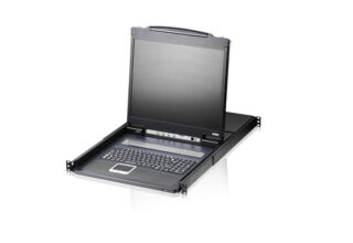 Aten Rackmount KVM Switch 8 Port VGA PS/2-USB w/ 19" LCD Display