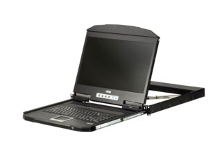 Aten Rackmount Single Rail LCD Console VGA USB w/ 18.5" LCD Display