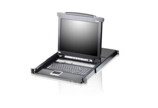 Aten Rackmount KVM Switch Single Rail 8 Port VGA PS/2-USB w/ 19" LCD Display