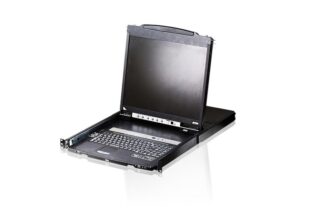 Aten Rackmount KVM Switch Dual Rail 8 Port VGA PS/2-USB w/ 19" LCD Display