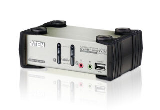 Aten Desktop KVMP Switch 2 Port Single Display VGA w/ audio OSD