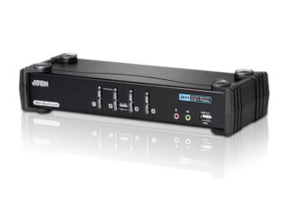 Aten Desktop KVMP Switch 4 Port Single Display DVI w/ 7.1 audio