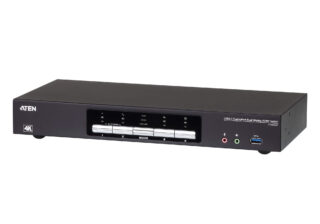 Aten Desktop KVMP Switch 4 Port Dual Display 4k DisplayPort w/ audio