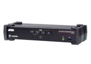 Aten Desktop KVMP Switch 4 Port Single Display 4k HDMI w/ audio mixer mode