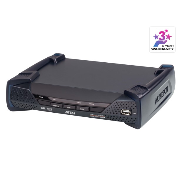 Aten DVI Dual Link KVM over IP Receiver with DC Power + Power over Ethernet support