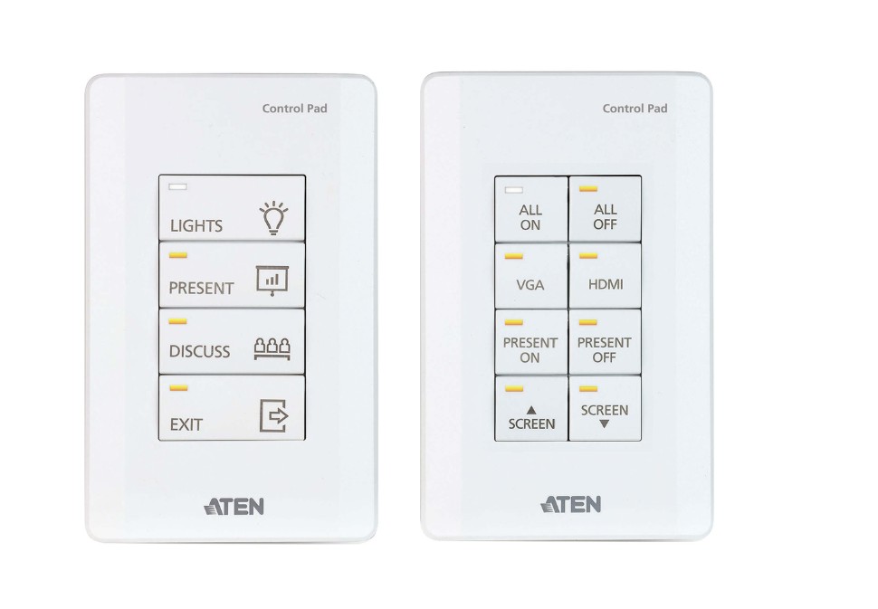 Aten 8 Button Control Pad with 1 Gang US wall plate