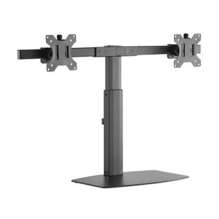 Brateck Dual Free Standing Screen Pneumatic Vertical Lift Monitor Stand Fit Most 17â-27â Monitors Up to 6kg per screen VESA 75x75/100x100