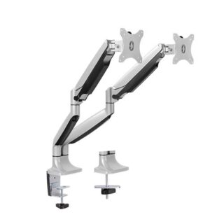 Brateck Dual Monitor Aluminum Interactive Counterbalance Monitor Arm Fit Most 13''-32'' Monitors Up to 9kg per screen VESA 75x75/100x100