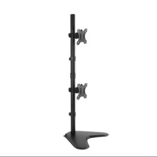 Brateck Dual Free Standing Screens Economical Double Joint Articulating Steel Monitor Stand Fit Most 13"-32"Monitors Up to 8kg VESA 100x100 (LS)