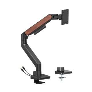 Brateck LDT81N-C012UC Fusion Heavy-Duty Gas Spring Monitor Arm with USB-A/USB-C Ports For most 17"~49" Monitors