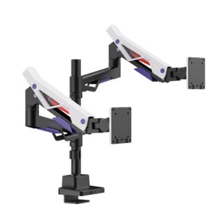 Brateck LDT95-C024UCP Atlas Neo Gaming Pole-Mounted Dual Monitor Arm with USB-A USB-C Ports For most 24"~57" Monitors