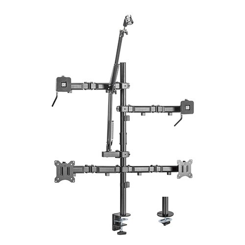 Brateck Dual-Monitor All-in-One Studio Setup Desktop Mount Fit17"-32" Weight Capacity Up to 9kg
