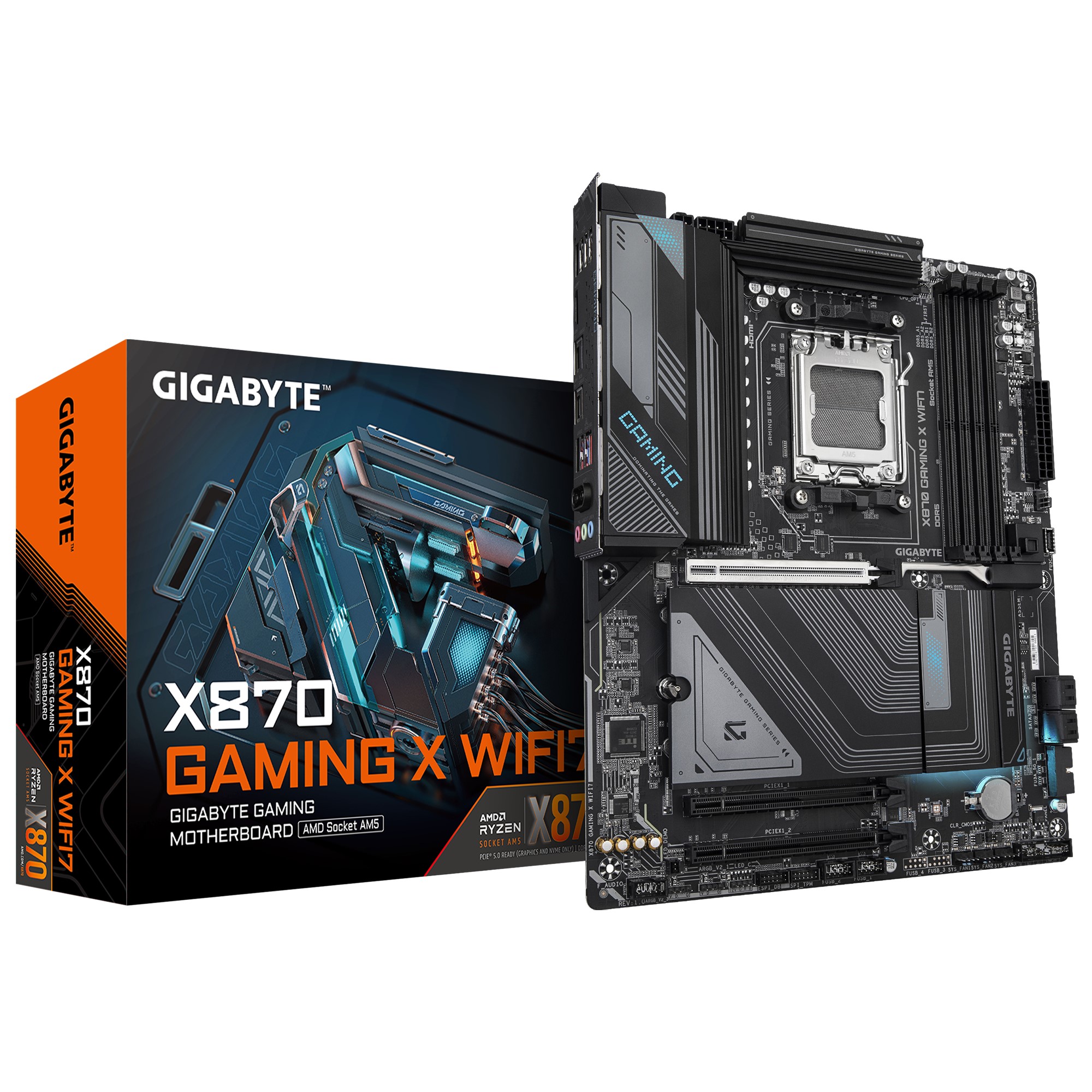 Gigabyte X870 GAMING X WIFI7 AMD AM5 ATX Motherboard 4x DDR5~256GB
