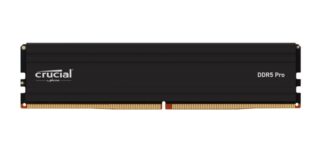 Crucial Pro 32GB (1x32GB) DDR5 UDIMM 5600MHz CL46 Black Heat Spreader Support Intel XMP AMD Ryzen Desktop PC Gaming Memory ~CT32G56C46U5