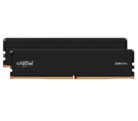 Crucial Pro 96GB (2x48GB) DDR5 UDIMM 5600MHz CL46 46-45-45 1.1V Black Heat Spreader Support Intel XMP AMD Ryzen Desktop PC Gaming Memory >64GB <128GB