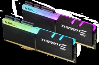G.SKILL F4-3600C18D-32GTZR 32GB (2 x 16GB)/ PC4-28800 / DDR4 3600 Mhz/ Timings 18-22-22-42/ Voltage 1.35V/ Trident Z RGB