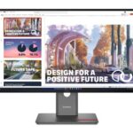 LENOVO ThinkVision P27QD-40 27" QHD Monitor IPS 2560x1440 16:9 Height Adjustable Tilt Swivel Pivot Daisy Chain 140W PD DP HDMI USB-C Hub LAN VESA