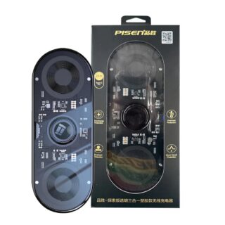 Pisen 3-in-1 Wireless Charging Station Transparent FYD-C33 - Black